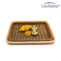 BL-1021B factory wholesale hand weaved poly rattan basket for bakery