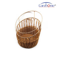 TL-1034 High-quality Durable graceful poly rattan basket bread basket for displaying