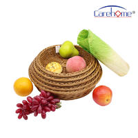 BR-0027A High- quality hand weaved washable PP Rattan food tray in sets