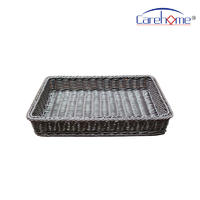 BL-1024 factory wholesale plastic rattan storage basket for bread or fruit