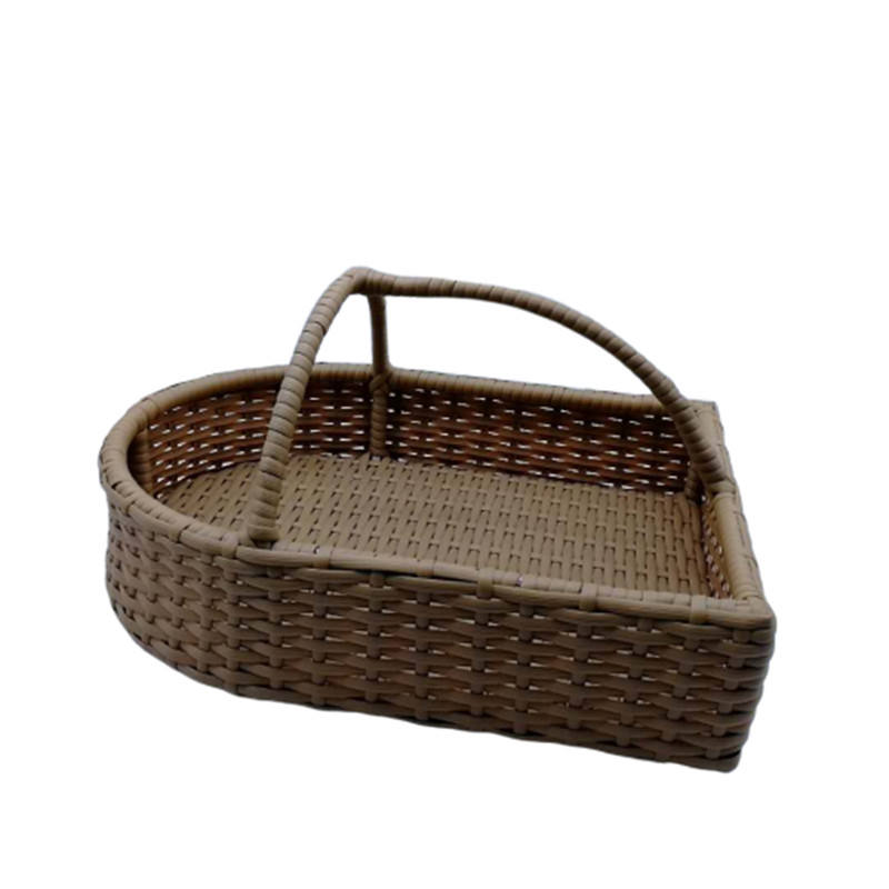 Wholesale Handcraft Plastic Rattan Wicker Shoes Basket for Hotel Bathroom