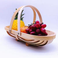 Boat shape-Christmas-gift-hamper-wood-basket