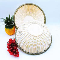 New design multifunction fruit decorative basket PP imitation rattan storage baskets