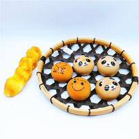 Colorful hollowed-out pp rattan bamboo tray