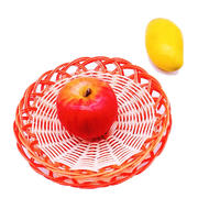 Wholesale Flower Shape Plastic PP Rattan Woven Fruit basket
