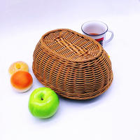 Graceful handcraft plastic wicker basket fruit tray bread basket