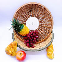 Factory bottom price handcraft poly bamboo basket for daily life