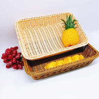 Non-toxic FDA hand weaving pp wicker basket for any food storage