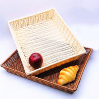 Fashion hand weaving solid pp wicker basket with flame