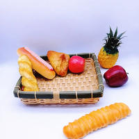 Eco-friendly square handicraft poly bamboo basket