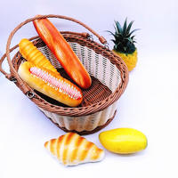 Oval Rattan basket Outdoor Wicker Picnic Basket With Handles For Fruit And Vegetables