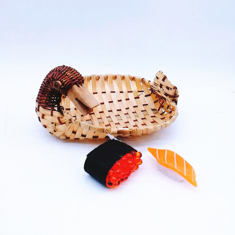 Nature bamboo fruit tray animal shape bamboo basket for sushi