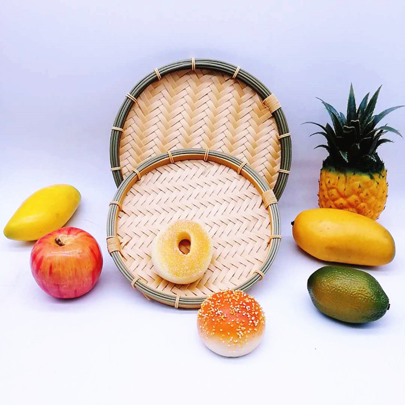 A Rounded PP Handmade Eco Friendly Wholesale Bamboo Bread Basket