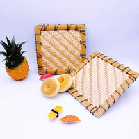 Graceful washable handweaved plastic rattan Japan Sushi mat