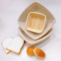 Square Shape Banneton Bread Dough Proofing Basket With Liner