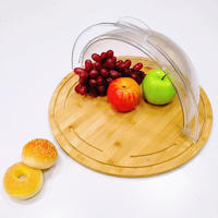 New Designs Bamboo Wooden Bread Serving Tray Set for Bakery