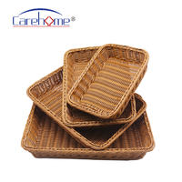 Waterproof rattan basket tray