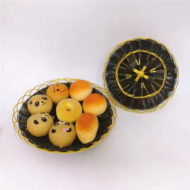 Mixed color hollow pp snacks basket