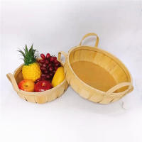 Carehome natural wood chip basket for banana