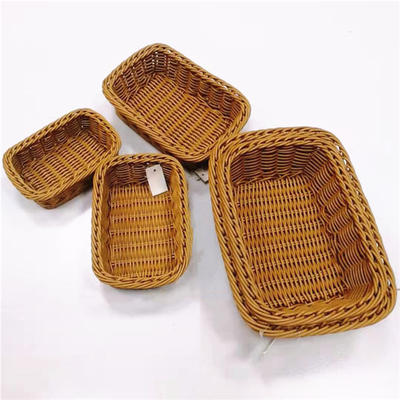 Multisize waterproof pp rattan basket pp wicker tray