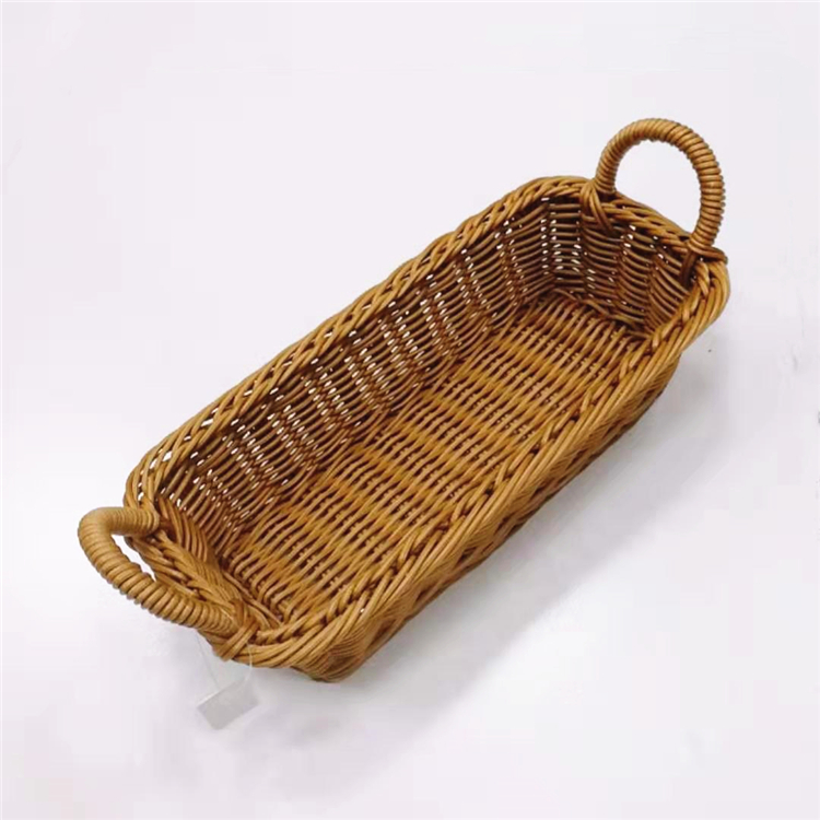 PP wicker cutlery basket with handles