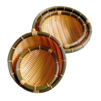 DW-003  Factory wholesale washable polypropylene bamboo basket, round plastic bamboo basket， artistically handmade  basket